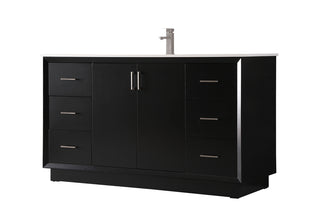 60 Inch SIngle Bathroom Vanity In Black