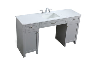 60 Inch ADA Compliant Bathroom Vanity In Grey