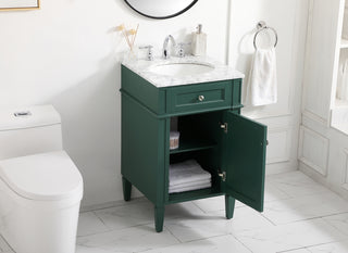 21 inch Single bathroom vanity in green