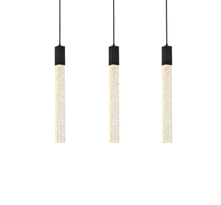 Weston 3 lights pendant in black