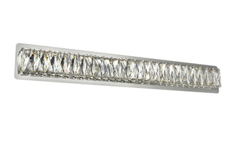 Monroe Integrated LED chip light Chrome Wall Sconce Clear Royal Cut Crystal