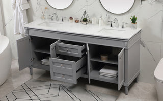 72 inch double bathroom vanity in grey