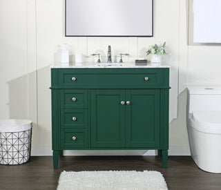 40 inch Single bathroom vanity in green