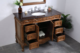 48 in. Single Bathroom Vanity set in teak