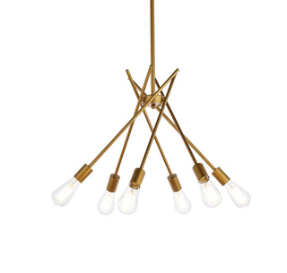 Lucca 23 inch pendant in brass