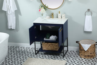 30 inch Single bathroom vanity in blue