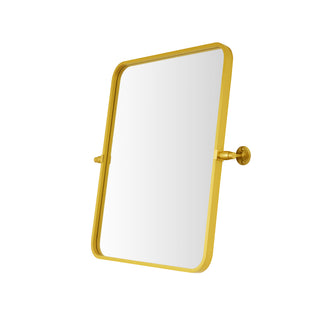 Soft corner pivot mirror 20x24 inch in gold