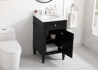 21 inch Single bathroom vanity in black