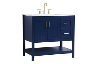 36 inch Single Bathroom Vanity in Blue