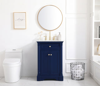 24 inch Single bathroom vanity in  Blue