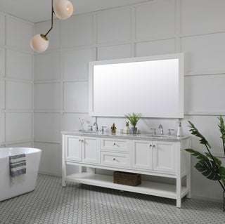 Aqua rectangle vanity mirror 60 inch in White