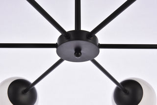 Briggs 36 inch pendant in black with white shade