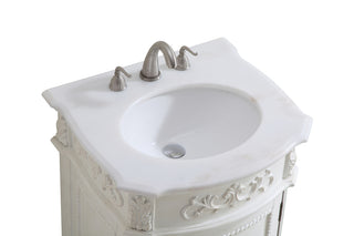 24 In. Single Bathroom Vanity Set In Antique White