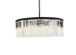 Sydney 10 light Matte Black Chandelier Clear Royal Cut Crystal