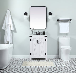 24 inch Single bathroom vanity in white