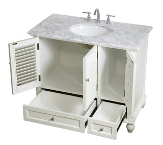 42 inch Single Bathroom Vanity in Antique White