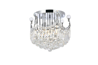 Corona 6 light Chrome Flush Mount Clear Royal Cut Crystal