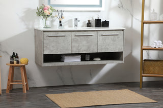 48 inch Single bathroom vanity in concrete grey