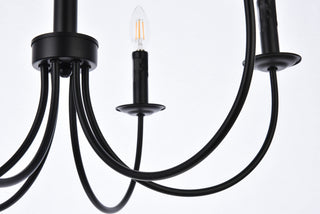 Brielle 6 lights pendant in black