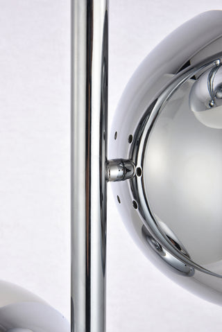 Eclipse 3 Lights Chrome Floor Lamp With Frosted White Glass