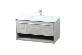 36 inch Single bathroom vanity in concrete grey