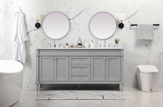 72 inch double bathroom vanity in grey