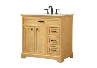 36 inch Single bathroom vanity in natural wood