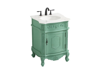 24 inch Single bathroom vanity in vintage mint