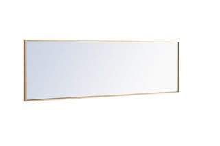 Metal frame Rectangle Mirror 18 inch Brass