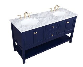 60 inch Single bathroom vanity in Blue