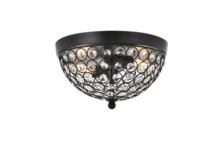 Taye 2 light Matte Black Flush Mount