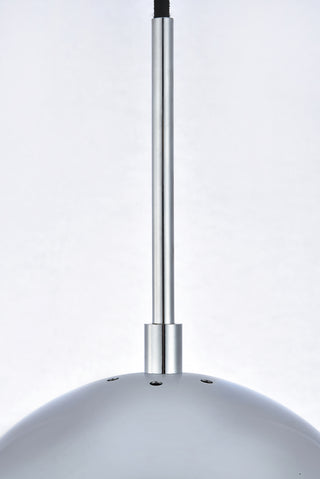 Eclipse 1 Light Chrome Pendant With Frosted White Glass