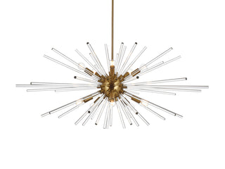 Sienna 46 inch crystal rod pendant in gold