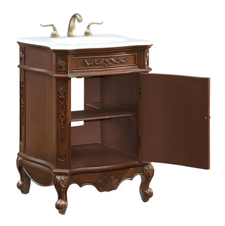 24 In. Single Bathroom Vanity Set In Coffee