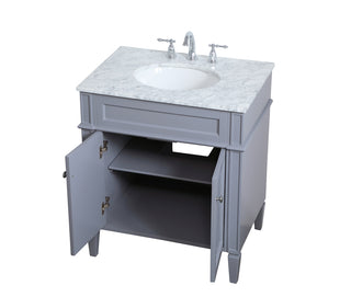 30 inch Single bathroom vanity in Grey