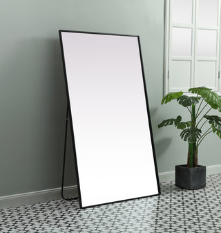 Metal Frame Rectangle Full Length Mirror 36x60 Inch in Black