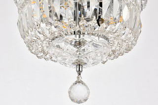 Tranquil 4 light Chrome Flush Mount Clear Royal Cut Crystal