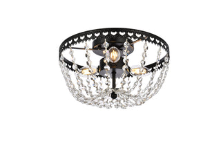 Kylie 14 inch flush mount in black