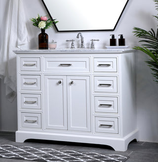 42 in. Single Bathroom Vanity set in white