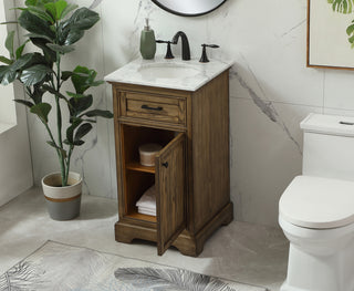 19 inch Single bathroom vanity in driftwood