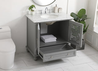 36 inch Single bathroom vanity in grey