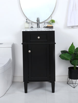 18 inch Single bathroom vanity in Black