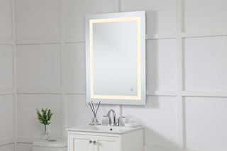 Helios 27in x 36in Hardwired LED mirror with touch sensor and color changing temperature 3000K/4200K/6400K