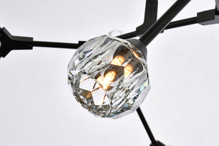 Zayne 10 Light Pendant in Black