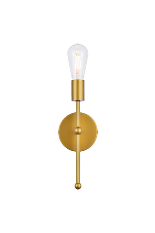 Keely 1 light brass wall sconce