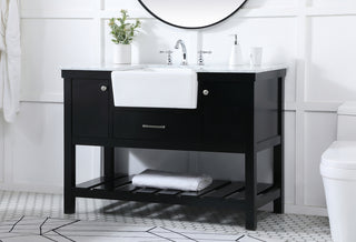48 inch Single bathroom vanity in black