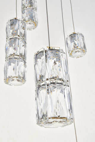 Polaris LED light Gold Pendant Clear Crystal