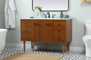 48 inch Single bathroom vanity in teak