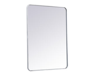 Soft corner metal rectangular mirror 30x40 inch in Silver