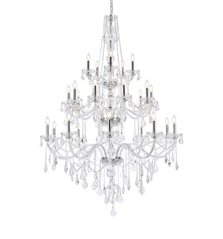 Verona 25 light Chrome Chandelier Clear Royal Cut Crystal